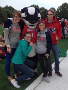 Brock Students with Badger