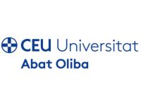 Logo der CEU Universitat Abat Oliba in Blau auf weißem Hintergrund.