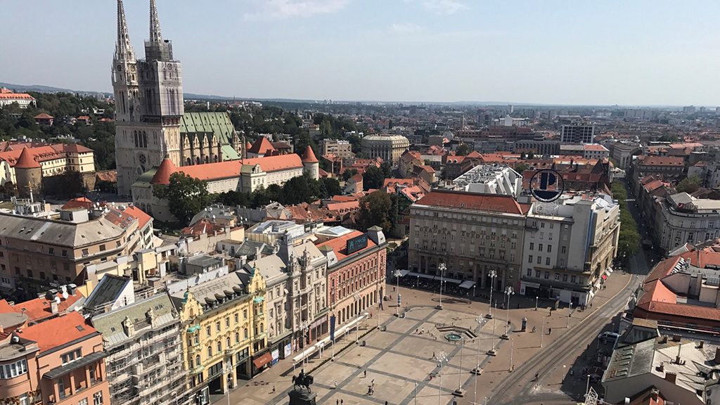 View of Zagbreb from the viewing platform