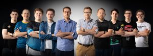 Group photo of MYI Entertainment, an agency in the esports sector, including Constantin Rittmann