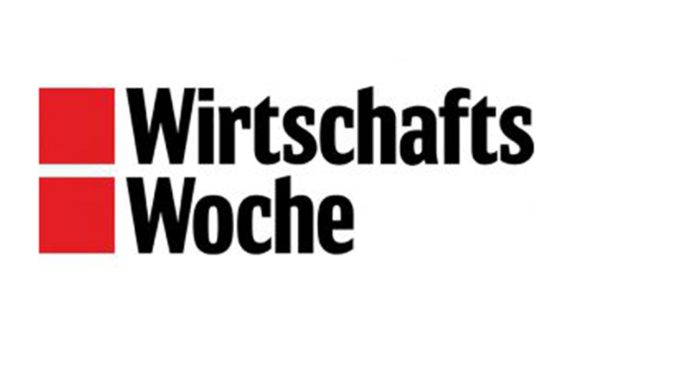 Logo of the WirtschaftsWoche university ranking, in which Munich Business School takes first place as the best private university of applied sciences in the field of business administration.