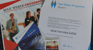 Info Material of the Max Weber Program, in which Jana Sefzik, a student at Munich Business School, was accepted.
