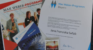 Info Material of the Max Weber Program, in which Jana Sefzik, a student at Munich Business School, was accepted.