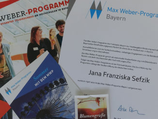 Info Material of the Max Weber Program, in which Jana Sefzik, a student at Munich Business School, was accepted.