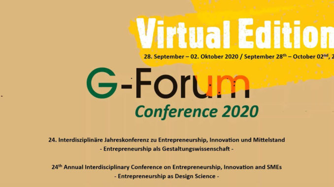 G-Forum3 24th Annual Interdisciplinary Conference on Entrepreneurship, Innovation and SMEs (G-Forum)