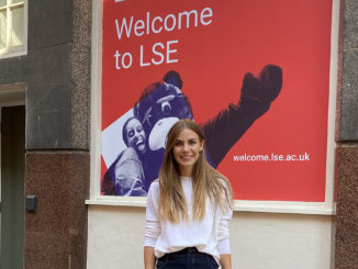 Linda, alumna of Munich Business School, at the LSE campus