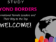 Welcome slide of the Beyond Border Talk at Munich Business School
