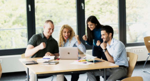 Groups of Students Studying Together