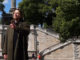 François Plassat in front of the Friedensengel during his semesters abroad in Munich at Munich Business School