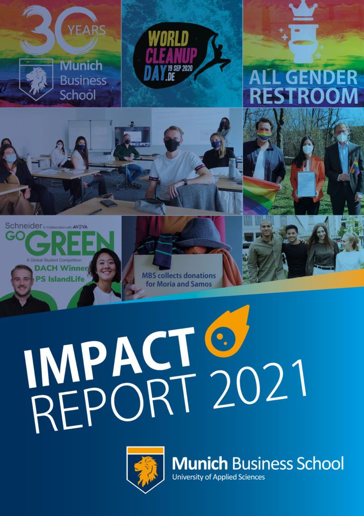 Front page of the Front page of the MBS Impact Report 2021