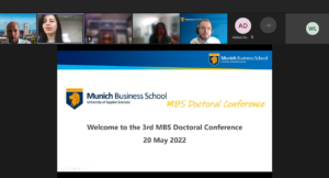 Opening slide of the third MBS Doctoral Conference at Munich Business School