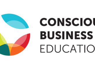 Logo of the Conscious Business Education research project, in which Munich Business School is a partner