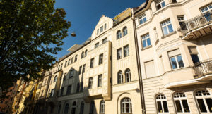 Old renovated house with student apartments in the old town of Munich