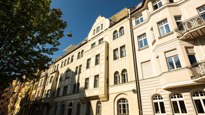 Old renovated house with student apartments in the old town of Munich