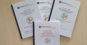 Collage of the best final theses 2022 submitted at Munich Business School