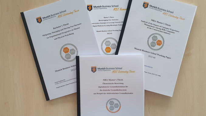 Munich Business School: The Best Final Theses 2022 Collage of the best final theses 2022 submitted at Munich Business School