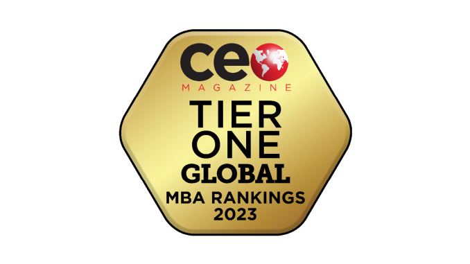 MBA Ranking CEO Magazine: Tier One Business School Badge received by Munich Business School.