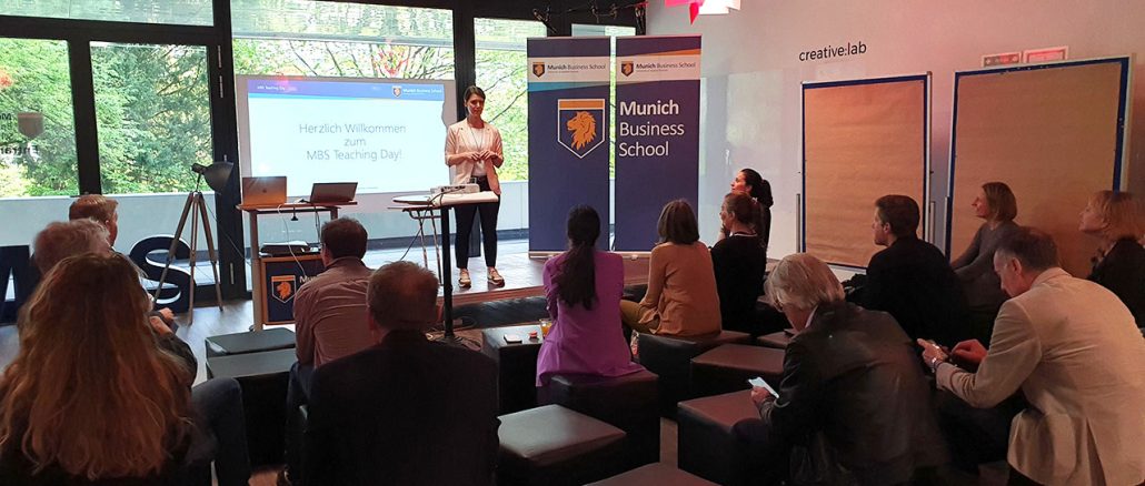 Vice Dean for Learning and Teaching Prof. Dr. Alexandra Hauser opening of the MBS Teaching Day 2023 at Munich Business School.