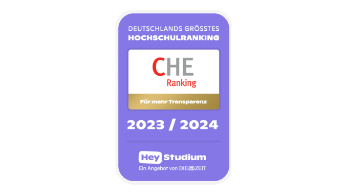 Munich Business School: CHE University Ranking 2023/24 Seal of the CHE University Ranking 2023/24, in which MBS achieves very good results.