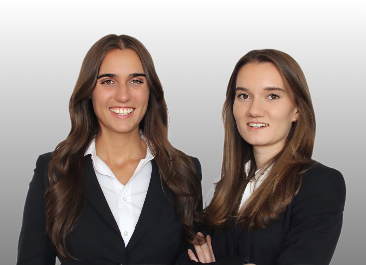 Portrait of Mona Seidl and Amelie Weinmann, (former) students of Munich Business School and founders of AI Group