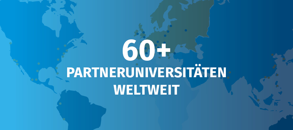 60 Partneruniversitäten weltweit